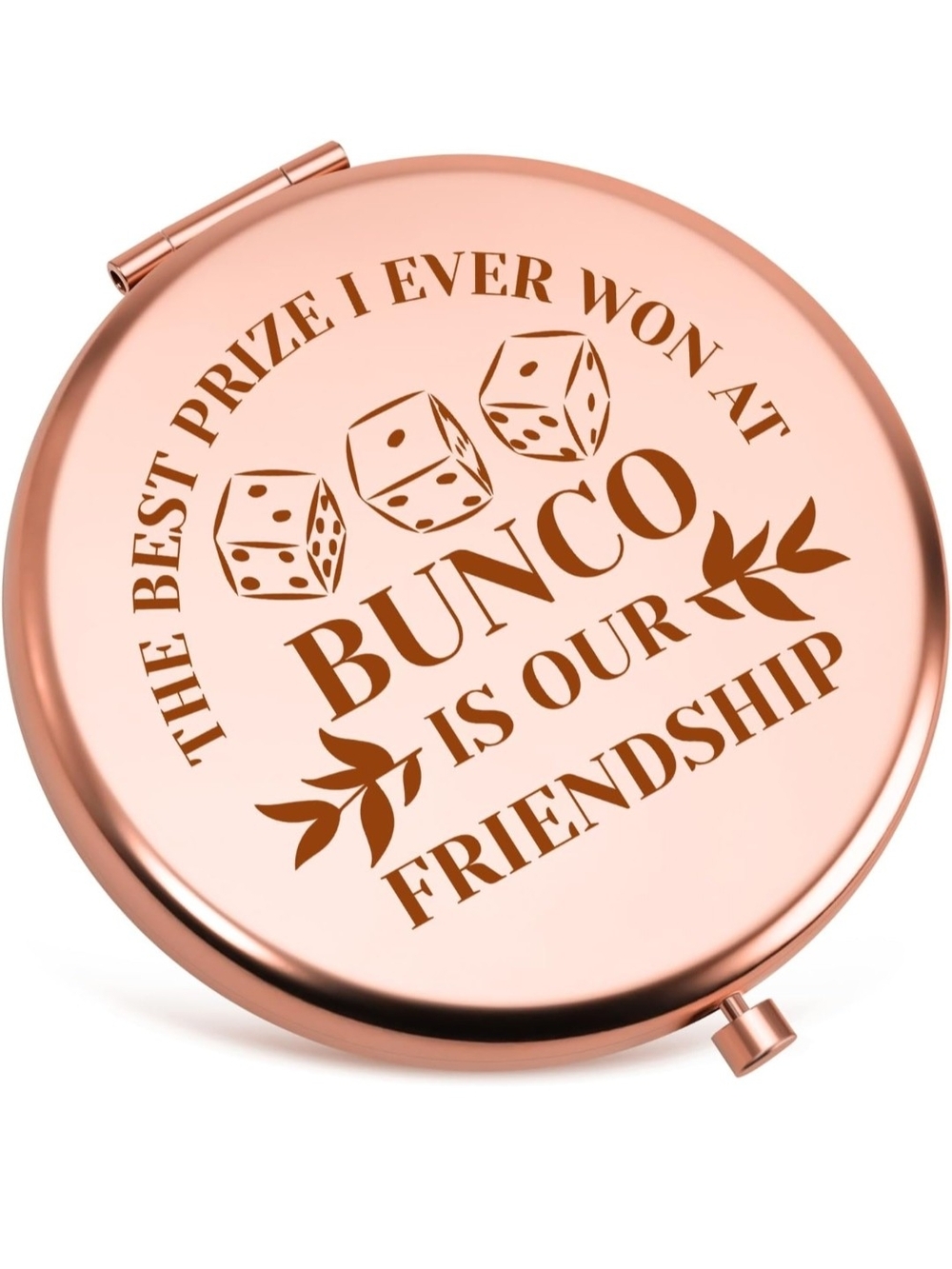 Rose Gold Compact Mirror - The Best Prize I Ever Won At Bunco Is Our Friendship